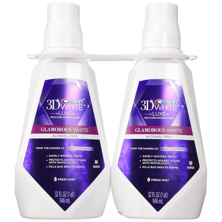 3D Glamorous White Alcohol Free Whitening Mouthwash Fresh Mint (32 oz. 2 pk.) Image 1