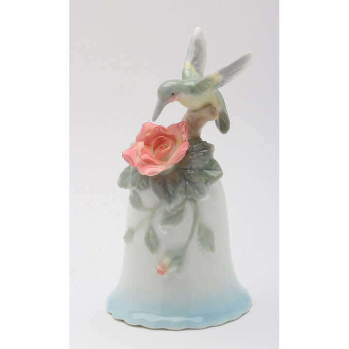 Ceramic Hummingbird Flower Bell  Birdwatcher 2.25" Image 3