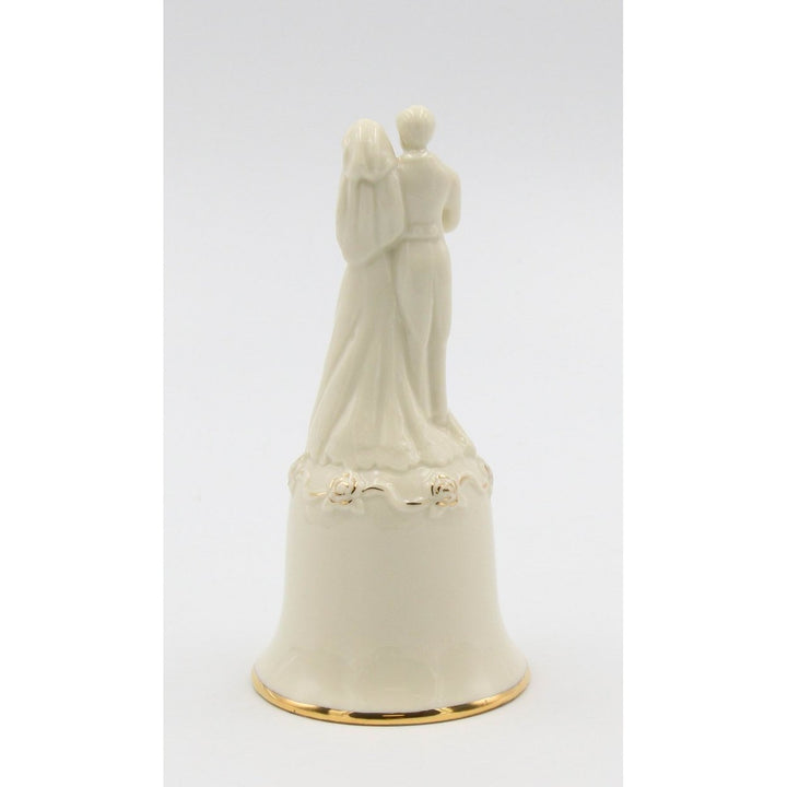 Ceramic 50th Anniversary Wedding Couple Bell 5.625 inches Decor Image 4