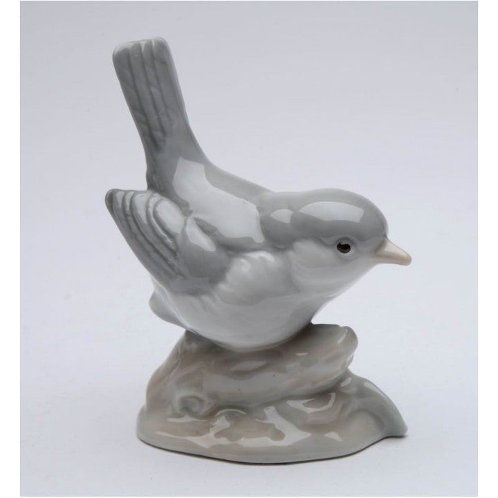 Ceramic Gray Bird Figurine 2.75 x 1.75 x 3.625 Gift for Birdwatcher Image 3