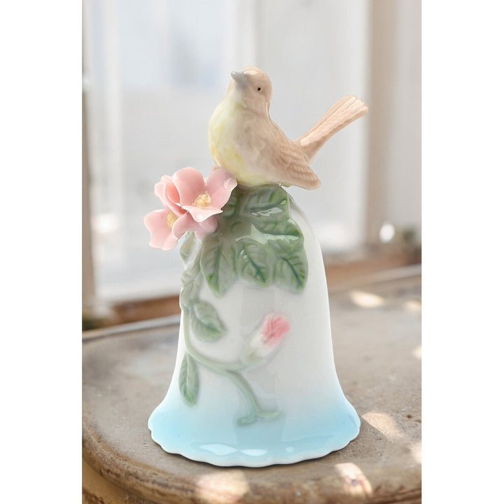 Ceramic Robin Bird Mini Bell 2.25"x4.25" Gift for Birdwatcher Mom Image 1