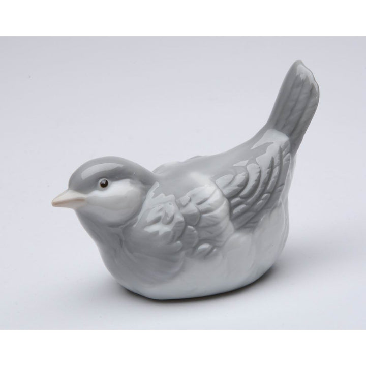 Ceramic Gray Bird Figurine 3.25in Gift for Birdwatcher Mom Image 2