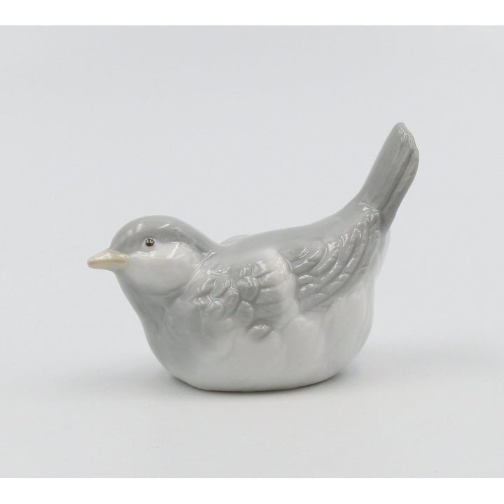 Ceramic Gray Bird Figurine 3.25in Gift for Birdwatcher Mom Image 4