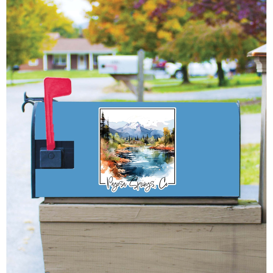 Pagosa Springs Colorado Design A Souvenir Magnetic Mailbox Cover Image 1