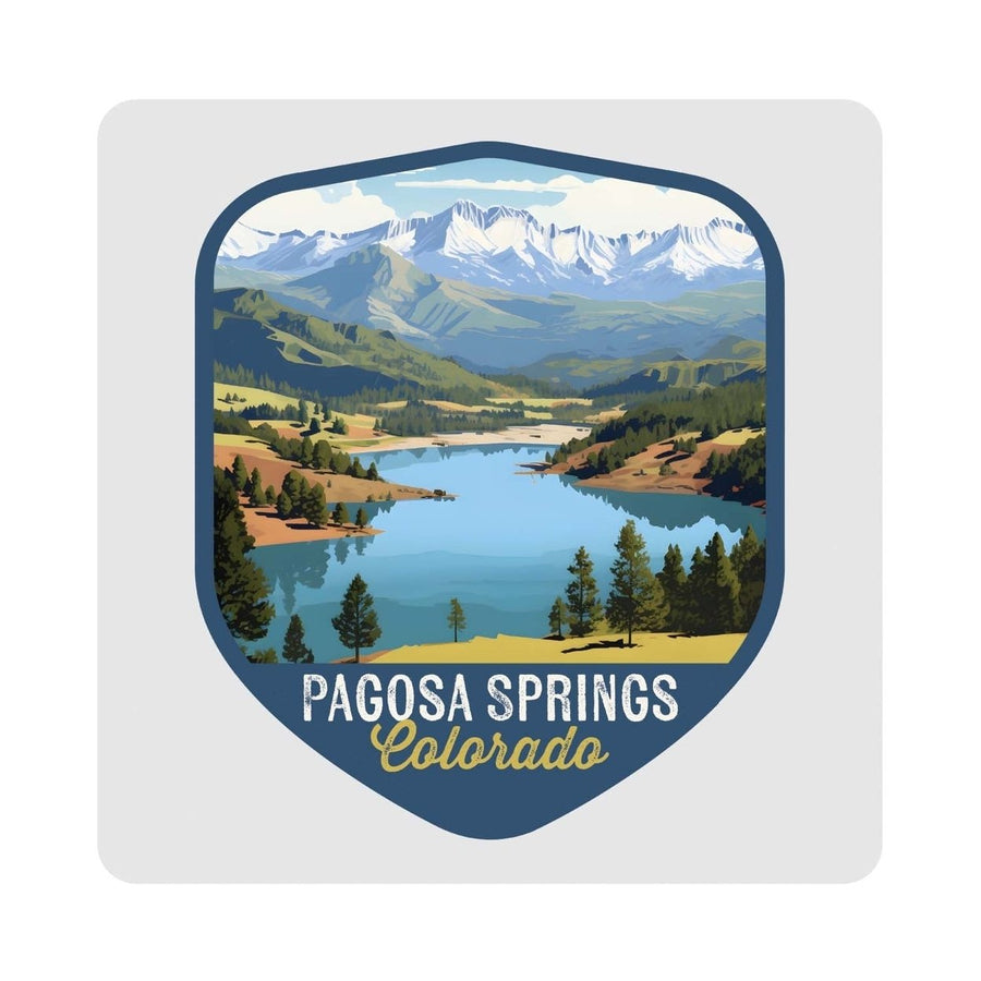 Pagosa Springs Colorado Design B Souvenir 4x4-Inch Coaster Acrylic 4 Pack Image 1