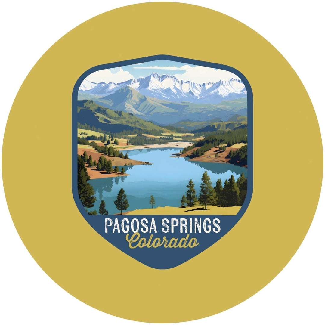 Pagosa Springs Colorado Design B Souvenir Coaster Paper 4 Pack Image 1