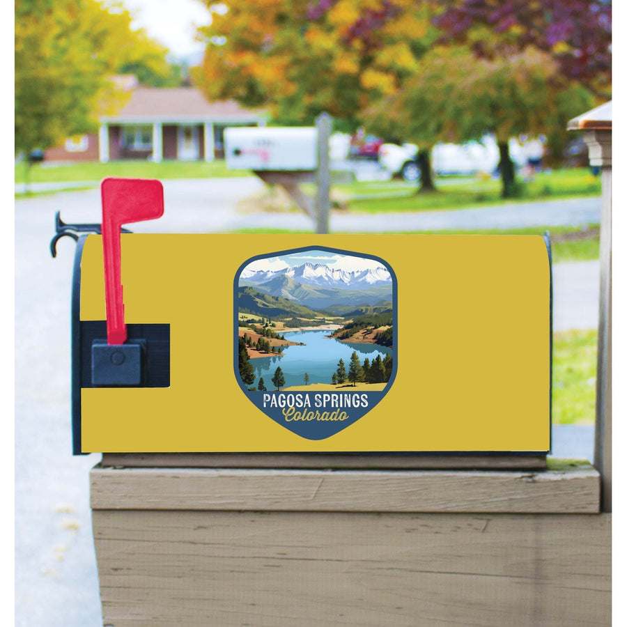 Pagosa Springs Colorado Design B Souvenir Magnetic Mailbox Cover Image 1