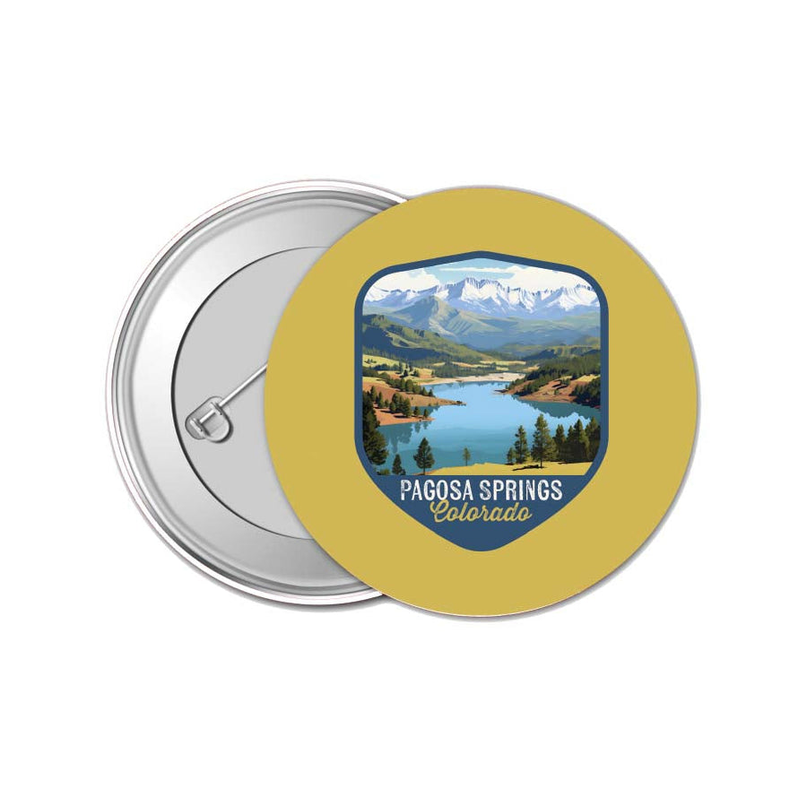 Pagosa Springs Colorado Design B Souvenir Small 1-Inch Button Pin 4 Pack Image 1