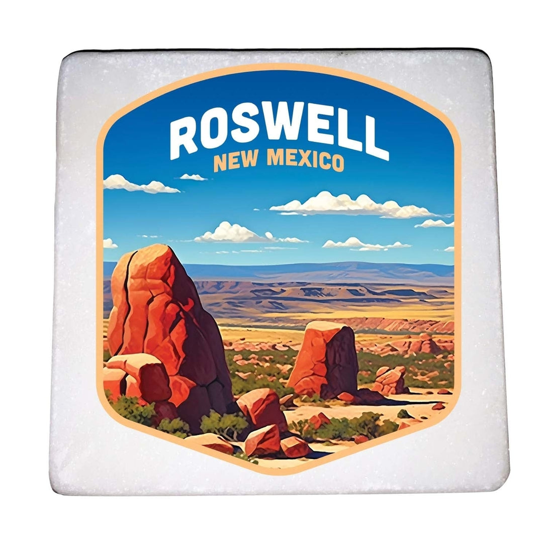 Rowell Mexico Design B Souvenir 4x4-Inch Coaster Marble 4 Pack Image 1