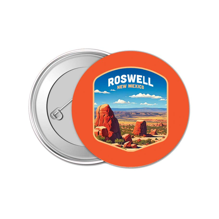 Rowell Mexico Design B Souvenir Small 1-Inch Button Pin 4 Pack Image 1