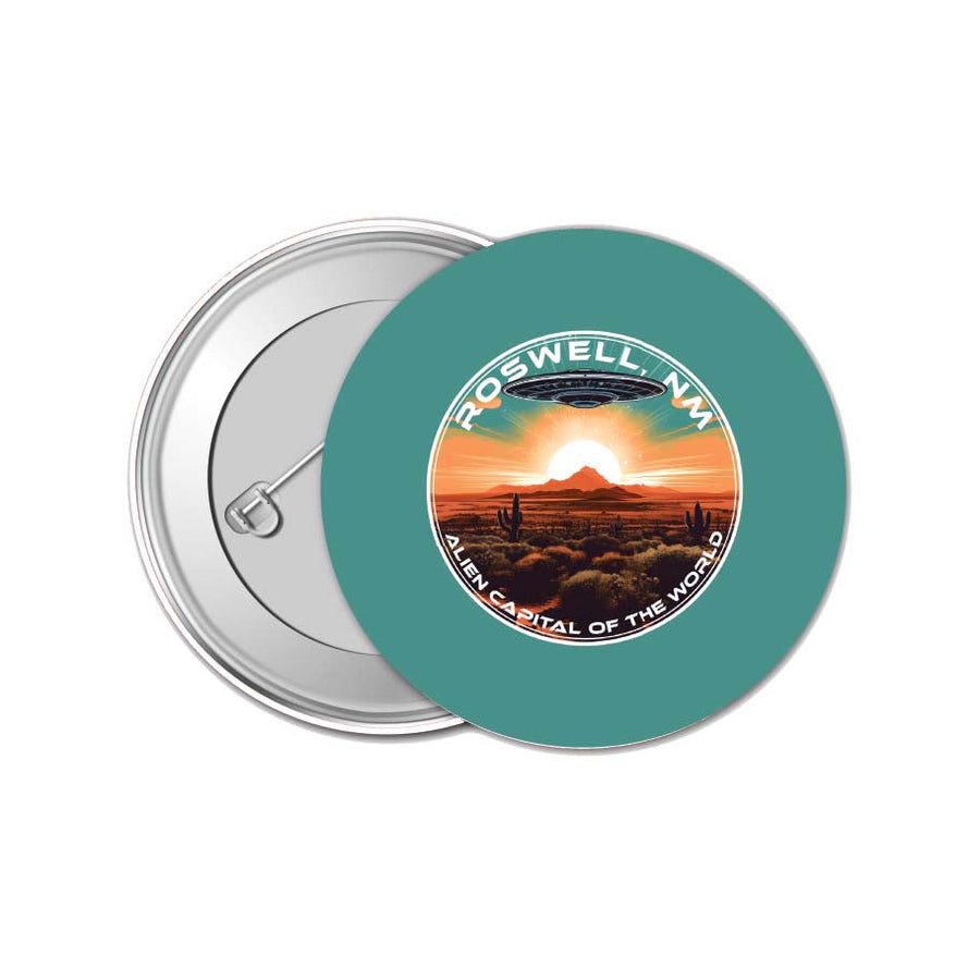 Roswell Mexico Design A Souvenir Small 1-Inch Button Pin 4 Pack Image 1