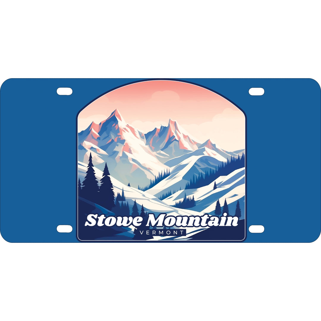 Stowe Mountain Vermont Design A Souvenir Mini Metal License Plate 4.75 x 2.25 inch Image 1