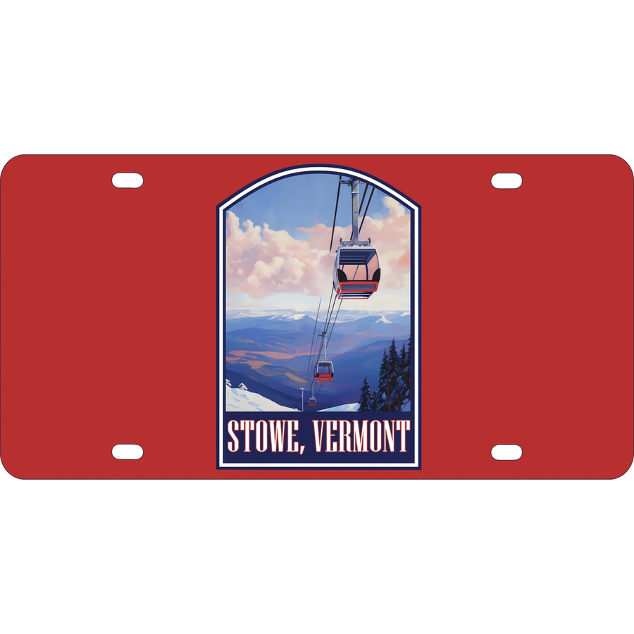 Stowe Mountain Vermont Design B Souvenir Metal License Plate Image 1