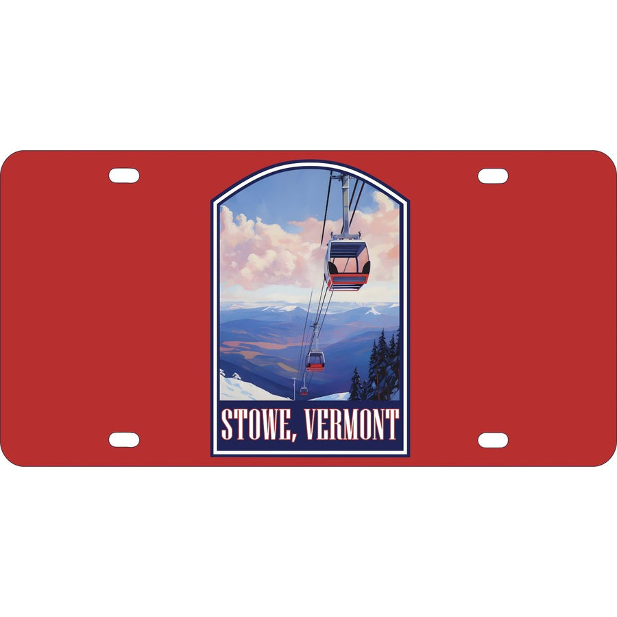 Stowe Mountain Vermont Design B Souvenir Mini Metal License Plate 4.75 x 2.25 inch Image 1