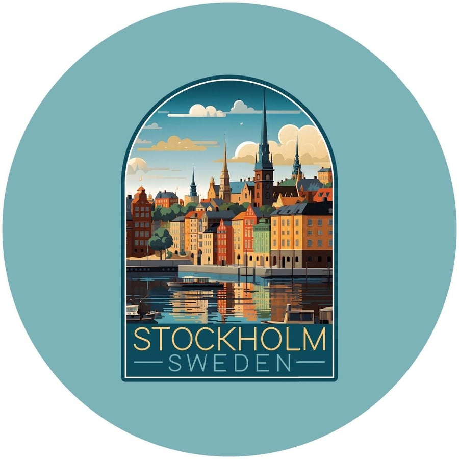 Stockholm Sweden Design A Souvenir Coaster Paper 4 Pack Image 1