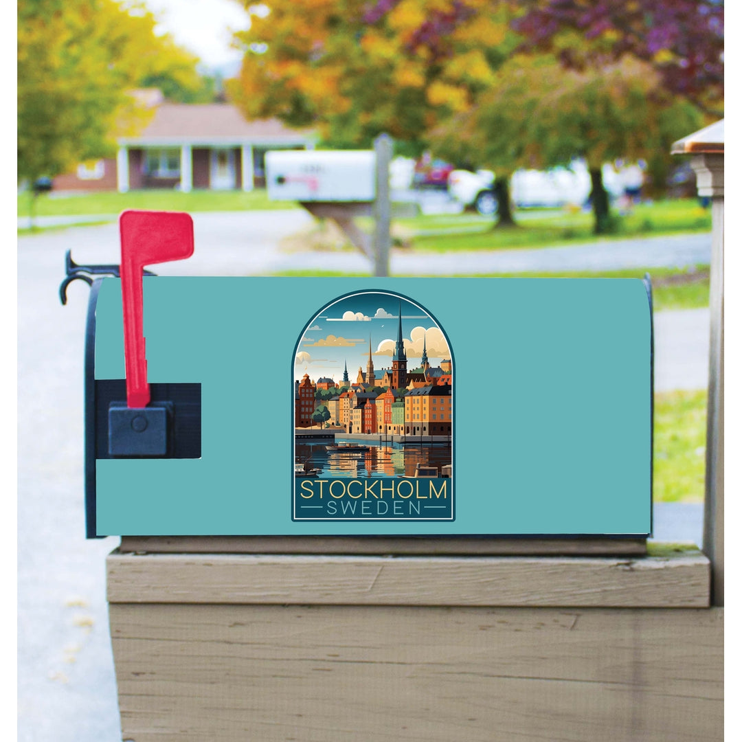 Stockholm Sweden Design A Souvenir Magnetic Mailbox Cover Image 1