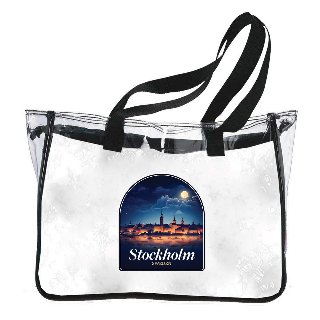 Stockholm Sweden Design B Souvenir Clear Tote Bag Image 1