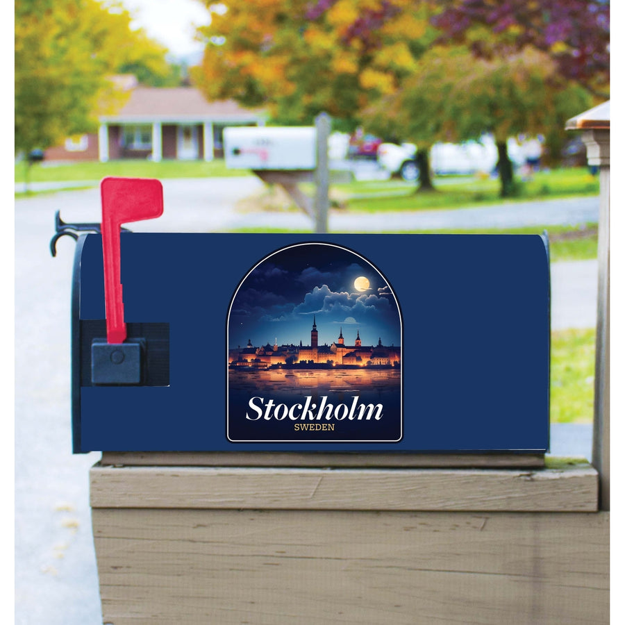 Stockholm Sweden Design B Souvenir Magnetic Mailbox Cover Image 1