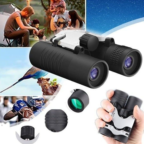 8 x 21 Binoculars for Adults and Kids with High Powered Water-Proof Compact Binoculars HD Large Field of View for Bird Image 1