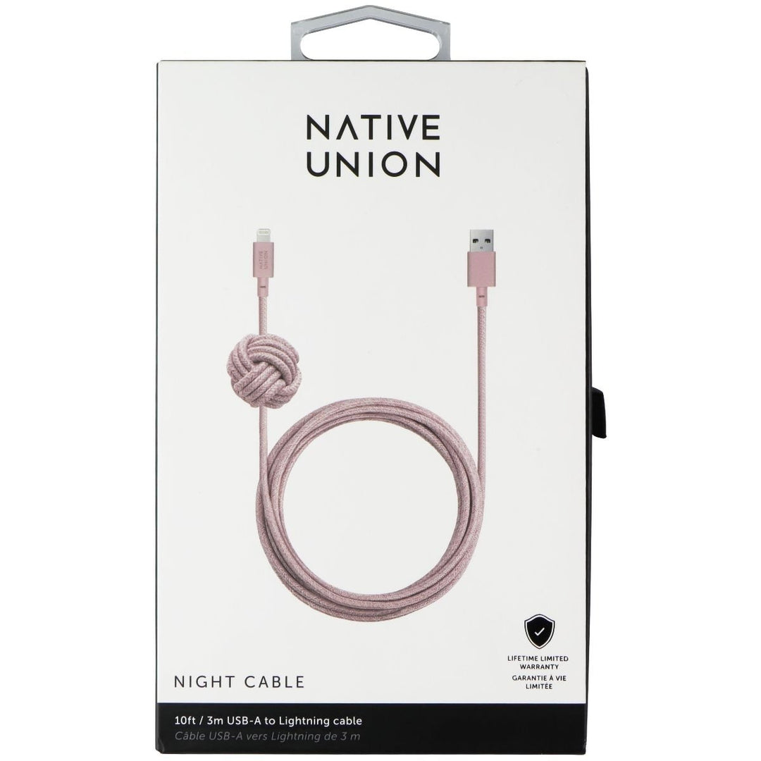 Native Union Night Cable 10FT USB-A to Lightning 8-Pin - Rose Image 1