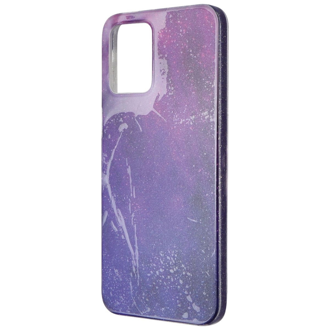 PureGear Slim Shell Designer Case for Moto G 5G (2023) - Purple/Blue Glitter Image 1