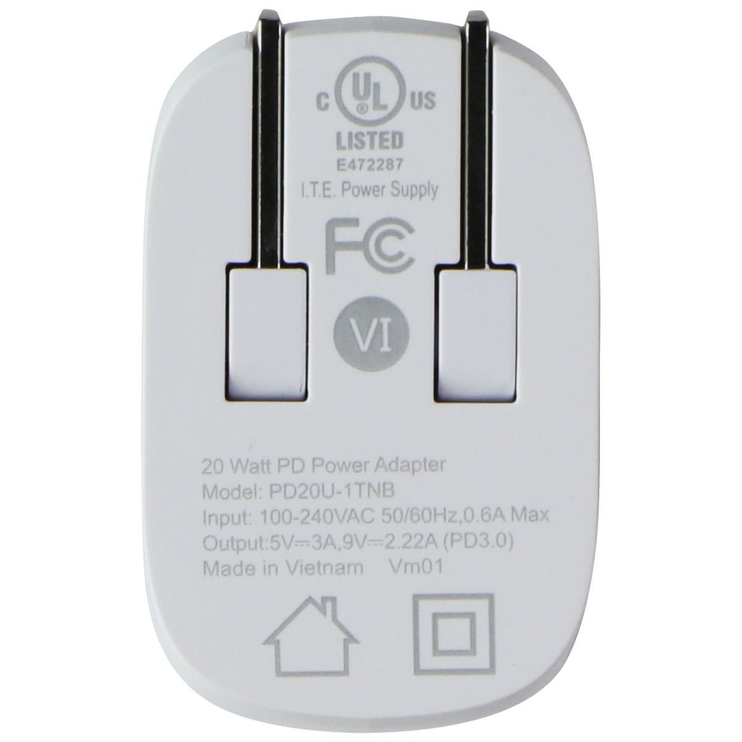 OtterBox 20W USB-C PD Fast Charge Wall Adapter - White (78-80651) Image 4