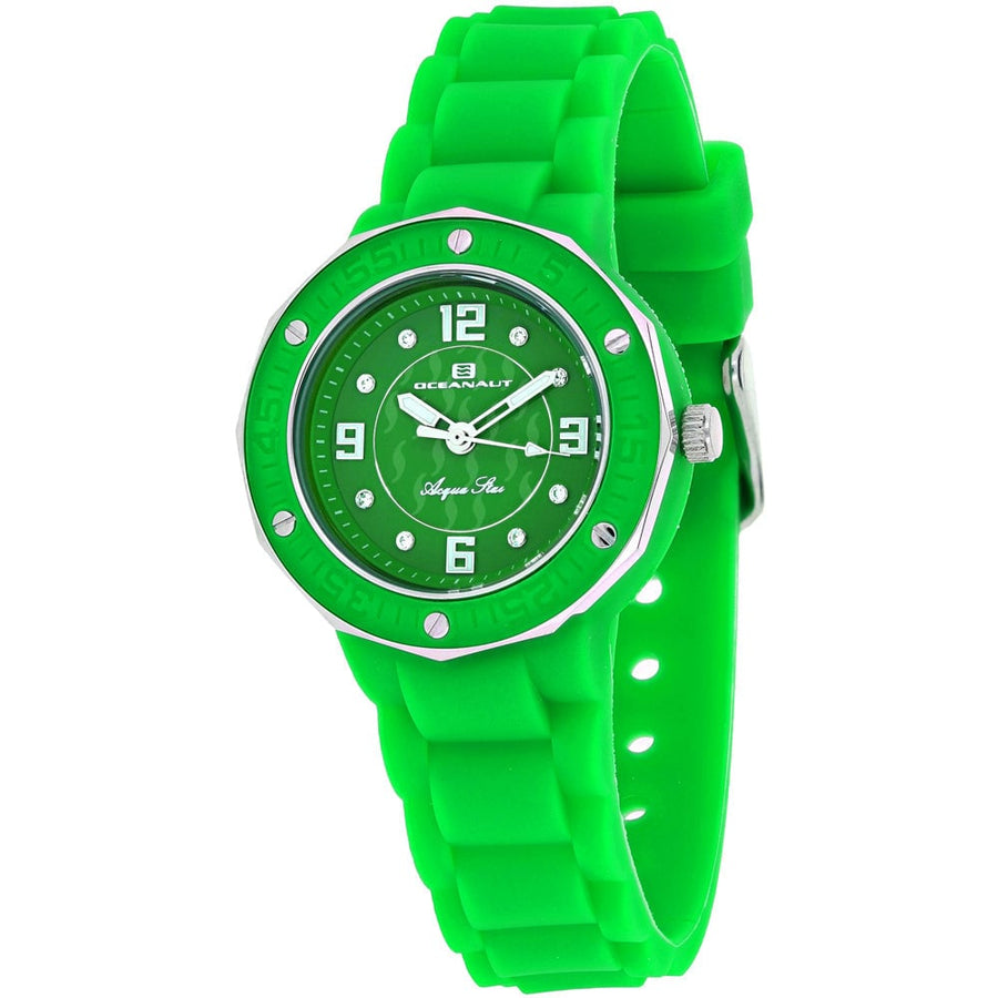 Oceanaut Acqua Star Womens Green Dial Watch OC0439 Silicone Strap Quartz Image 1