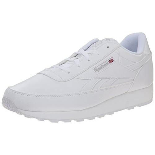 Reebok Mens Classic Renaissance Sneakers White Steel V67020 Leather Comfort Image 1