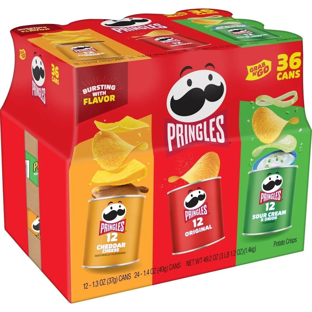 Pringles Grab and Go Potato Crisps Variety 36 Count Image 2