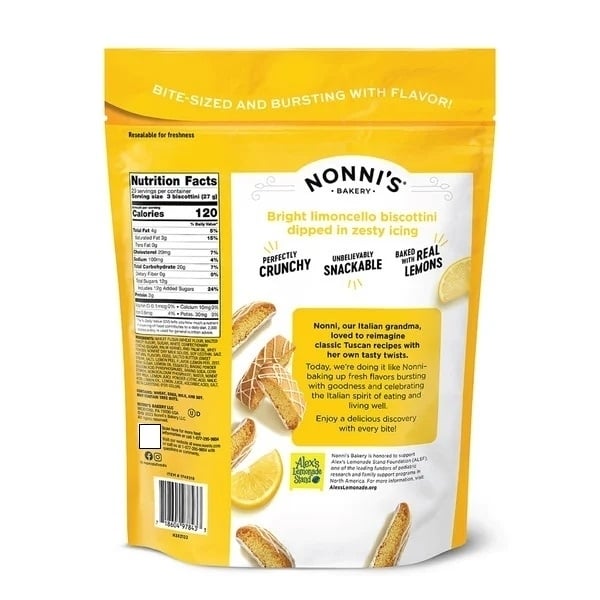 Nonnis Bakery Limoncello Biscotti Bites 28 Ounce Image 2