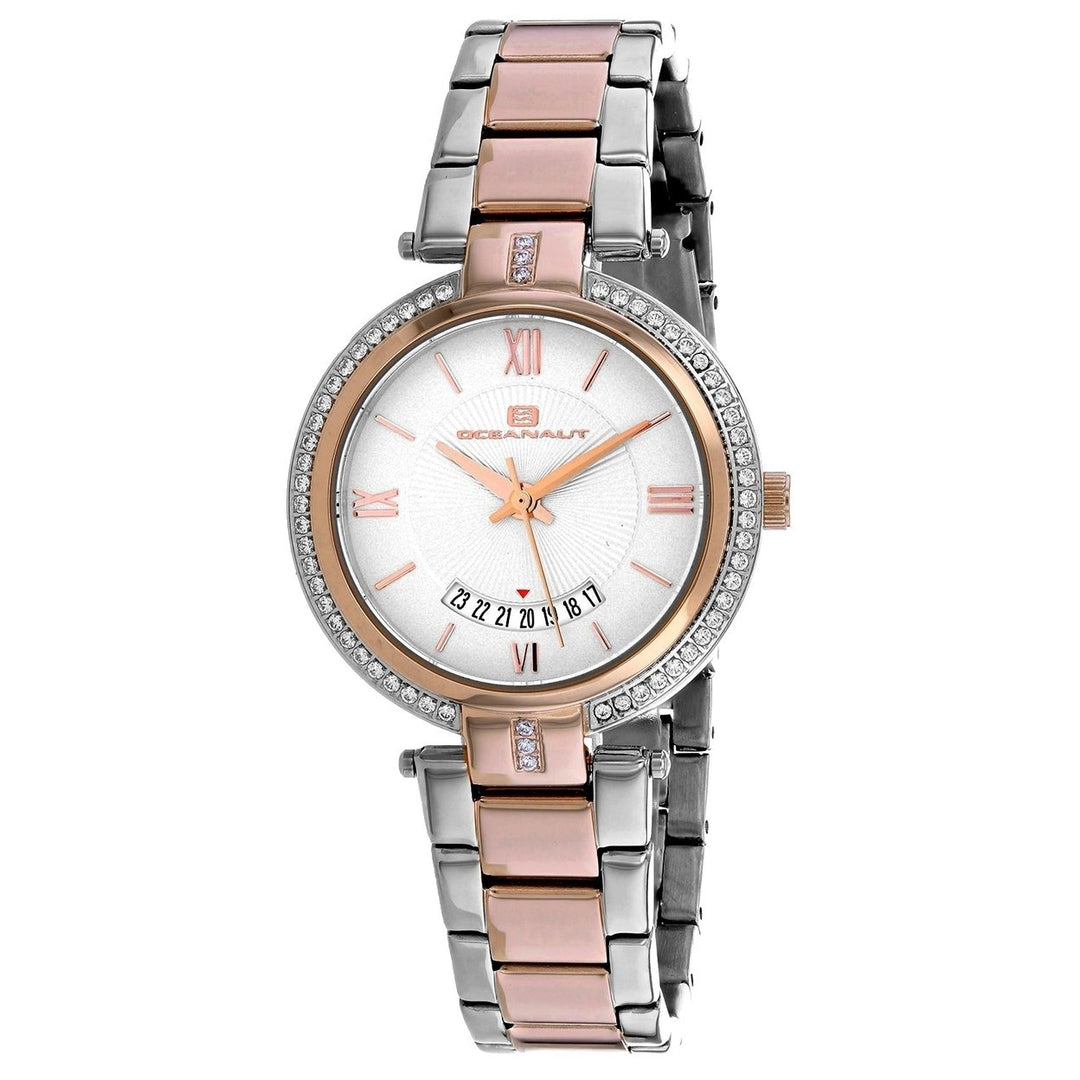 Oceanaut Womens White Dial Watch OC0294 Stainless Steel Quartz Water Resistant Image 1