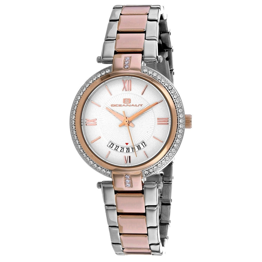 Oceanaut Womens White Dial Watch OC0294 Stainless Steel Quartz Water Resistant Image 1