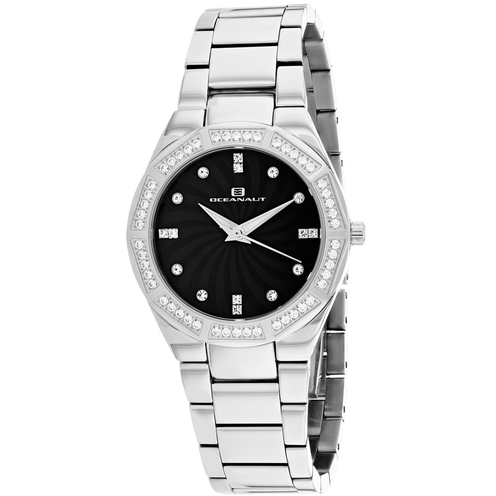 Oceanaut Athena Womens Black Mother of Pearl Dial Watch OC0254 Stainless Steel Image 1