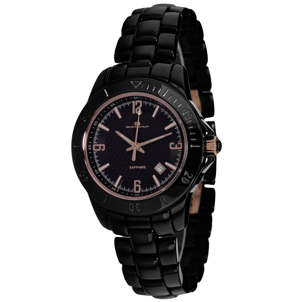 Oceanaut Womens Ceramic Black Dial Watch - 3BH1D3618 Image 1