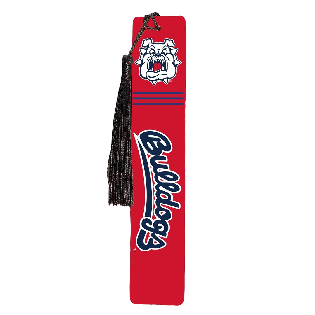 Fresno State Bulldogs Wooden Bookmark with Tassel Officially Licensed Collegiate Product Image 1