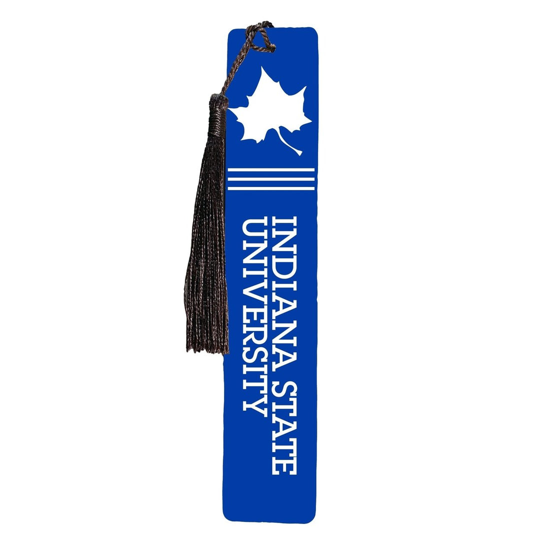 Indiana State University Wooden Bookmark with Tassel Officially Licensed Collegiate Product Image 1