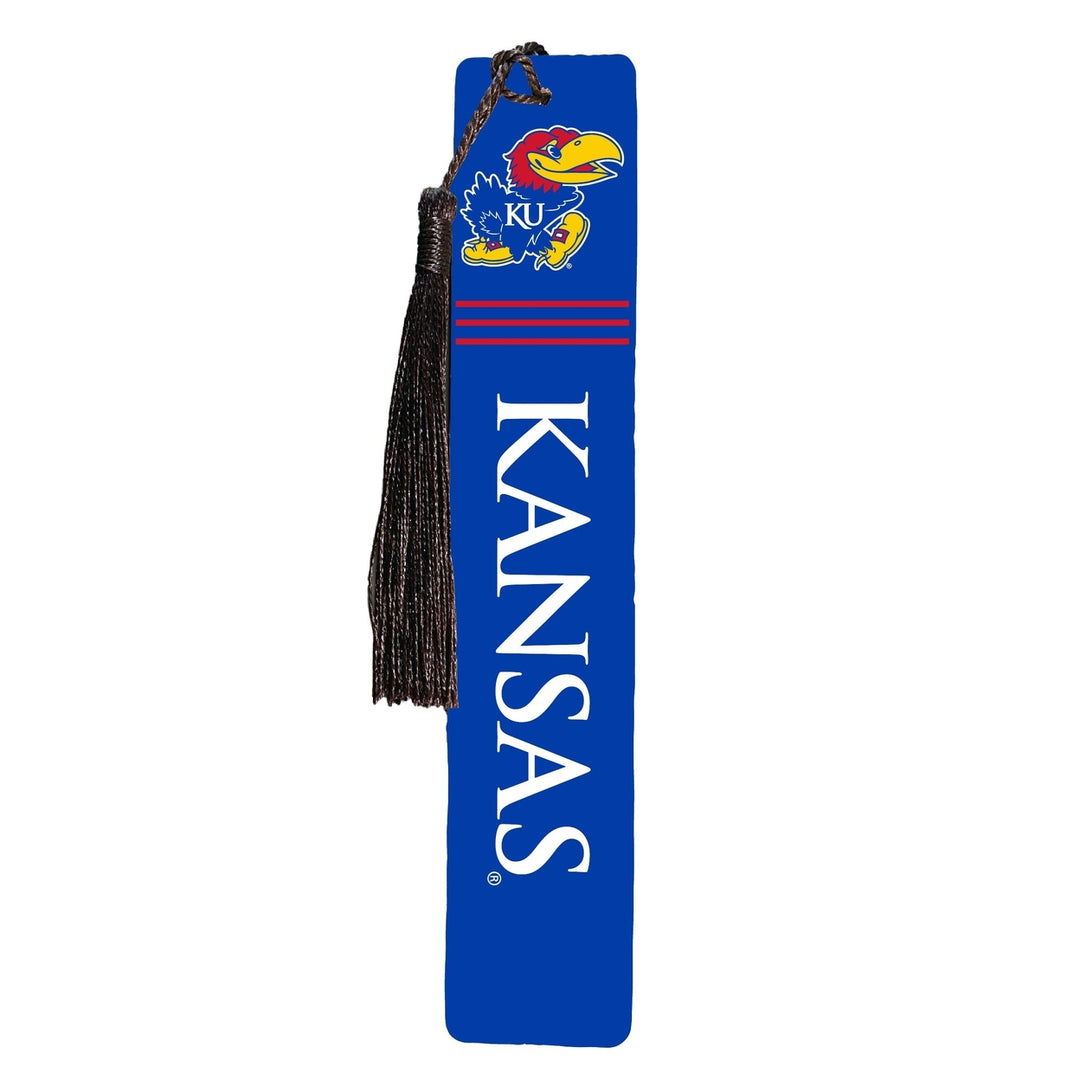 Kansas Jayhawks Wooden Bookmark with Tassel Officially Licensed Collegiate Product Image 1