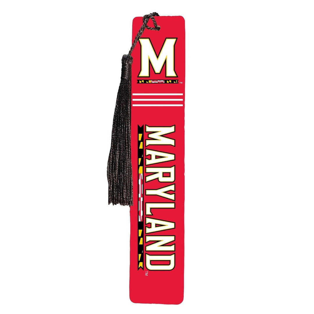 Maryland Terrapins Wooden Bookmark with Tassel Officially Licensed Collegiate Product Image 1