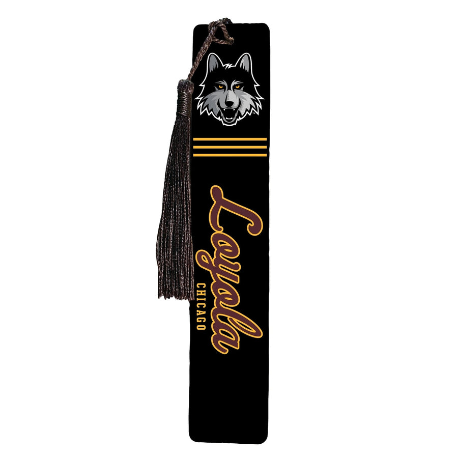 Loyola University Ramblers Wooden Bookmark with Tassel Officially Licensed Collegiate Product Image 1