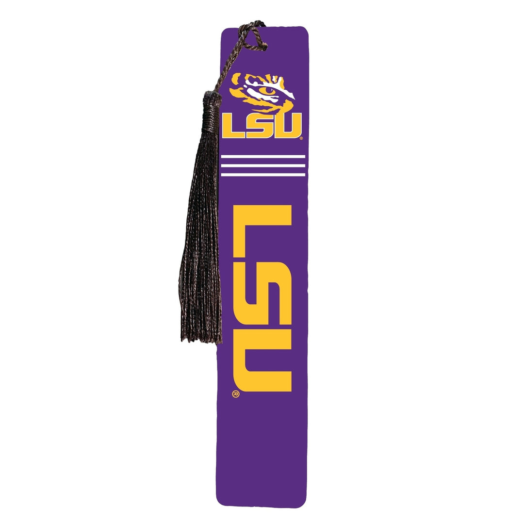 LSU Tigers Wooden Bookmark with Tassel Officially Licensed Collegiate Product Image 1