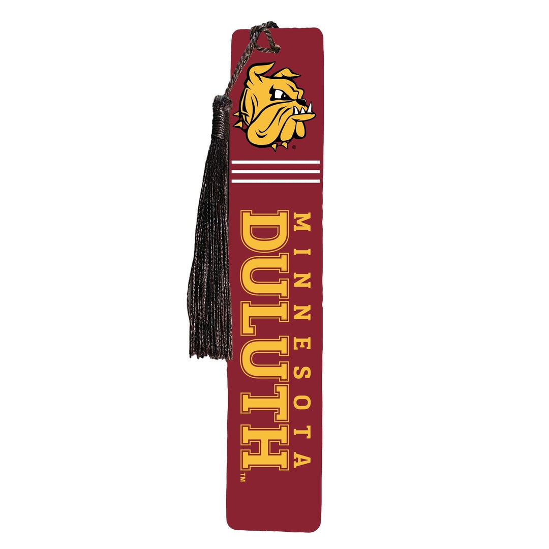 Minnesota Duluth Bulldogs Wooden Bookmark with Tassel Officially Licensed Collegiate Product Image 1