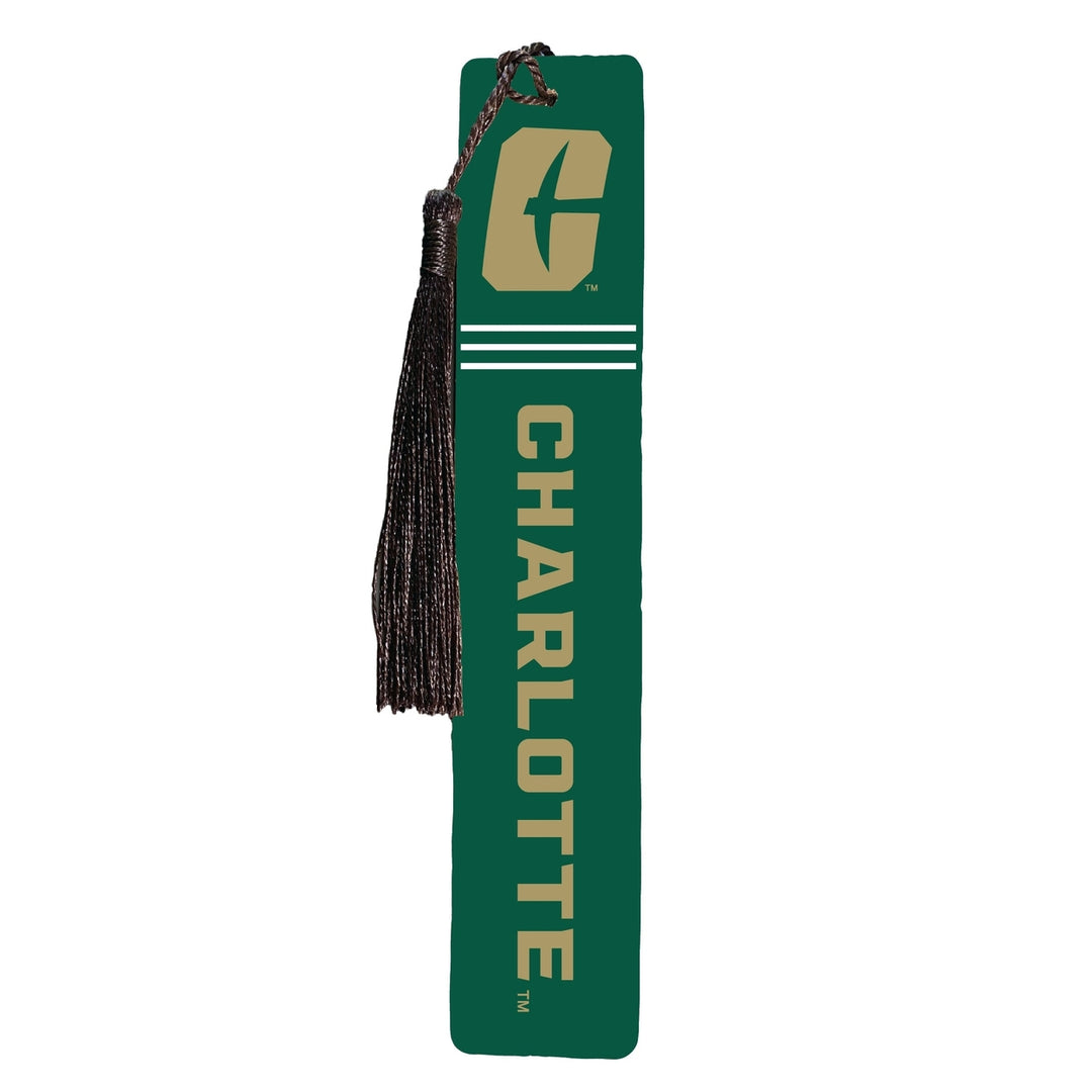 North Carolina Charlotte Forty-Niners Wooden Bookmark with Tassel Officially Licensed Collegiate Product Image 1