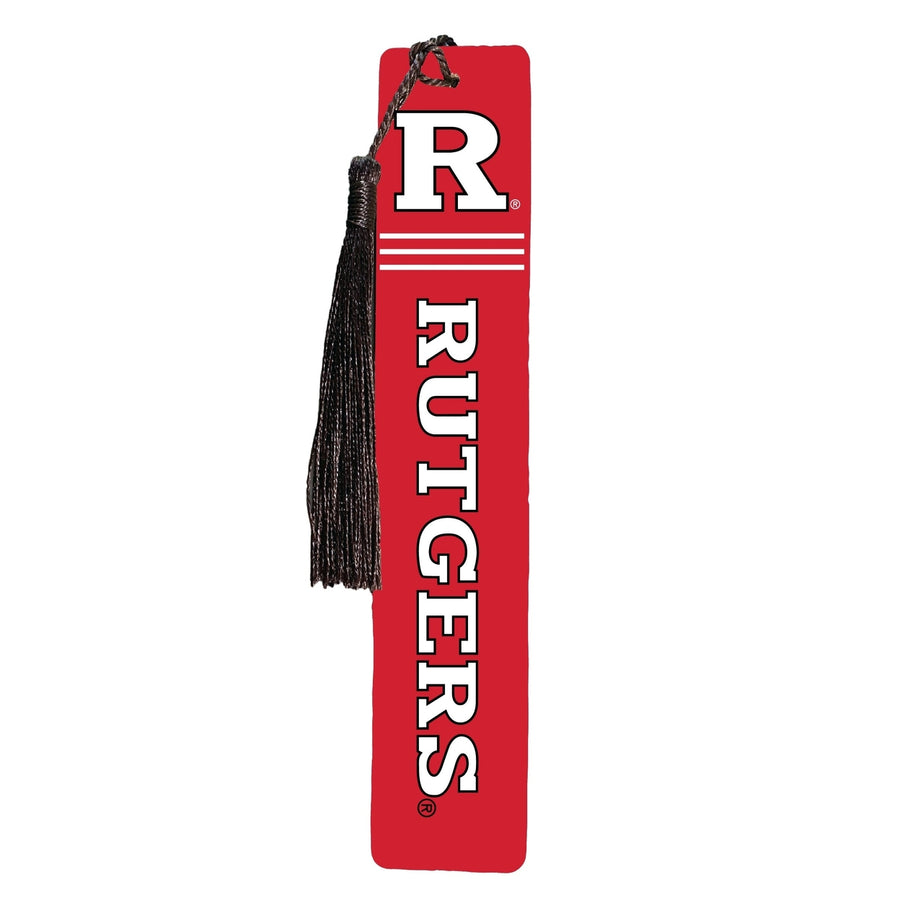 Rutgers Scarlet Knights Wooden Bookmark with Tassel Officially Licensed Collegiate Product Image 1