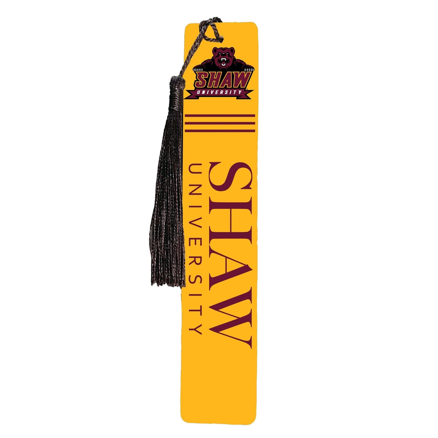 Shaw University Bears Wooden Bookmark with Tassel Officially Licensed Collegiate Product Image 1