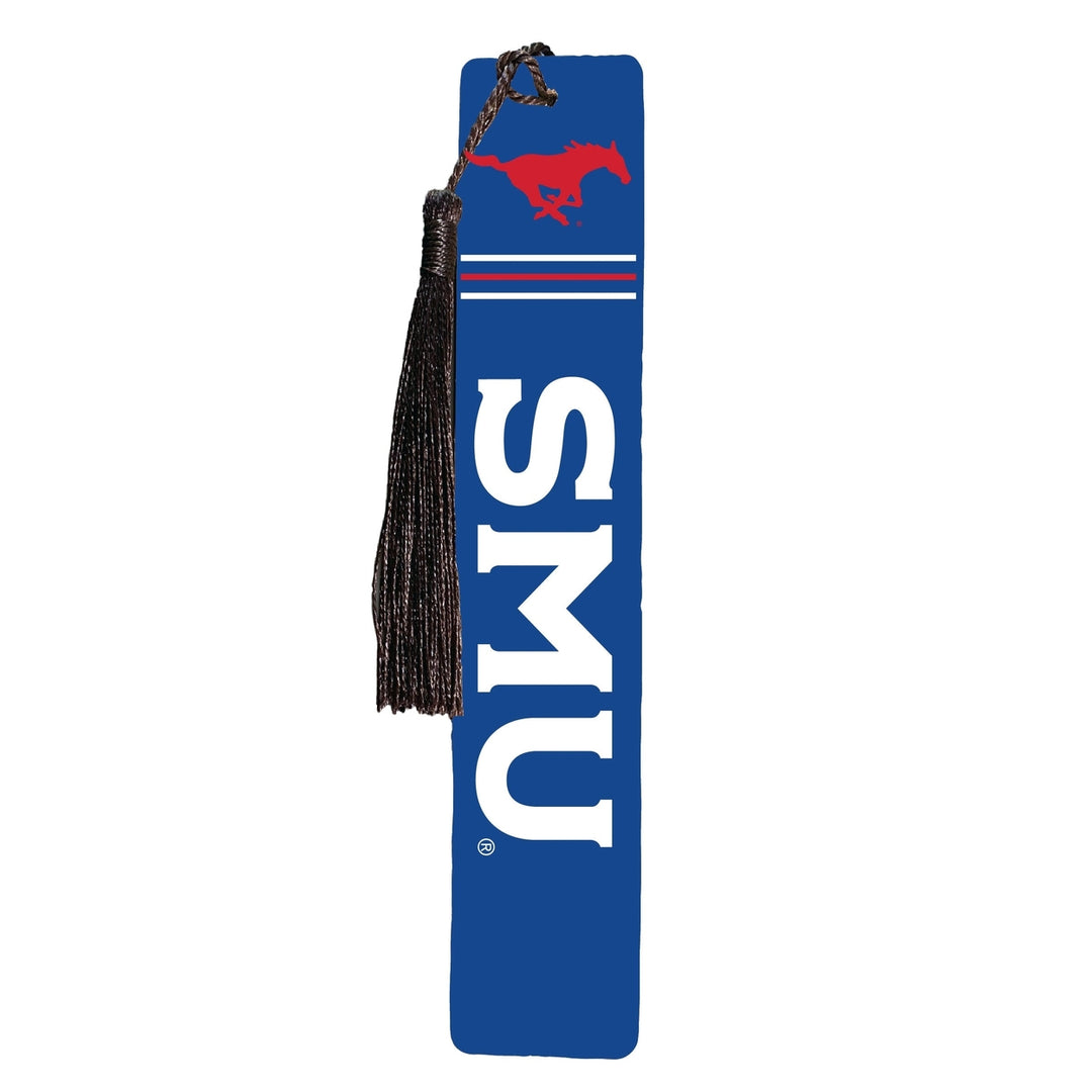 Southern Methodist University Wooden Bookmark with Tassel Officially Licensed Collegiate Product Image 1