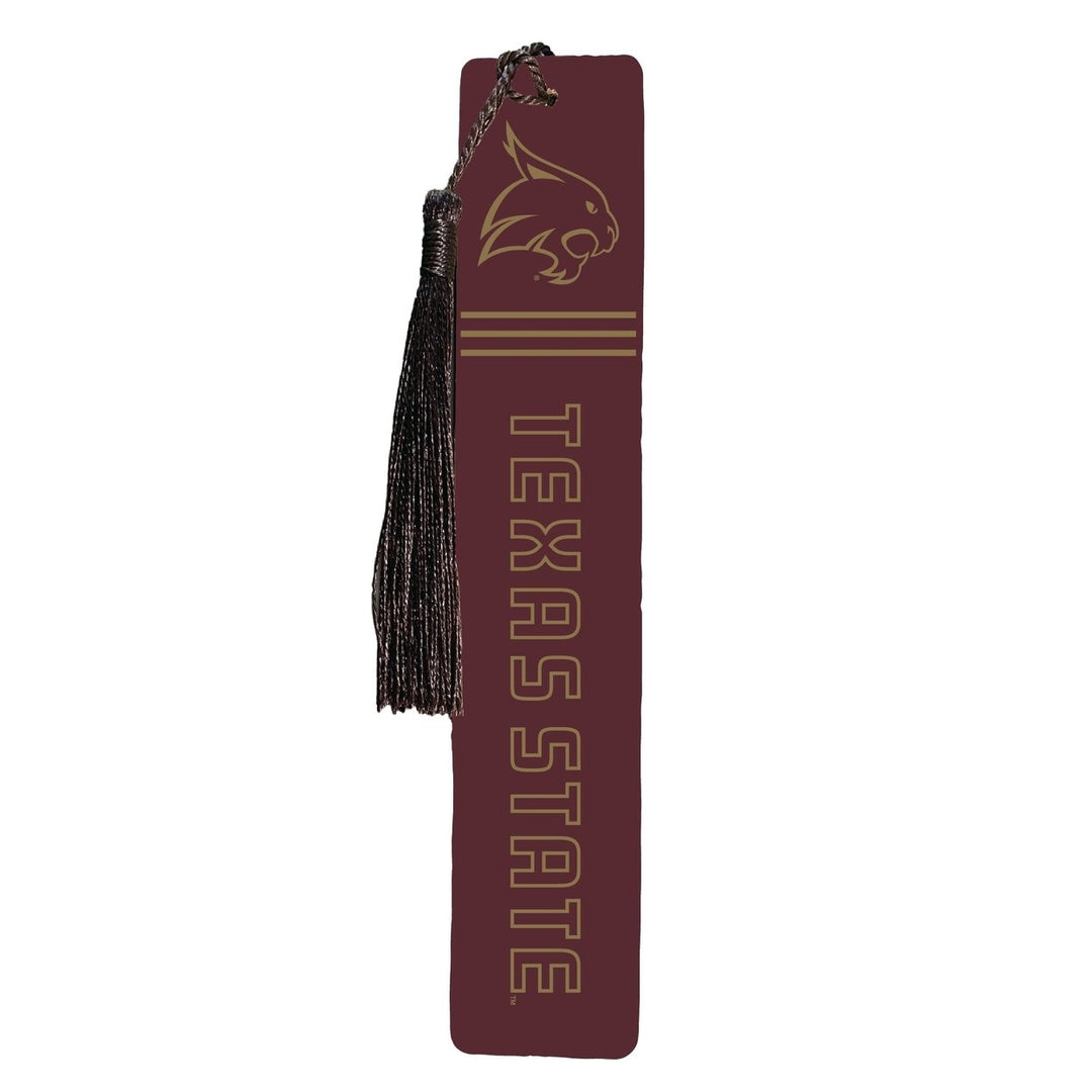 Texas State Bobcats Wooden Bookmark with Tassel Officially Licensed Collegiate Product Image 1