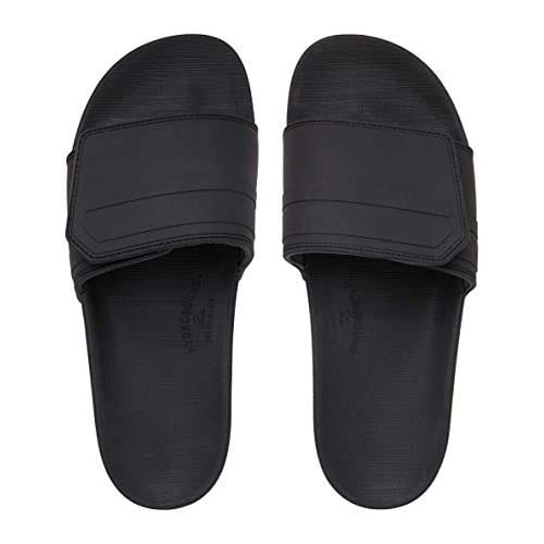 Quiksilver Rivi Slide Sandals Black Grey Adjustable Hook Loop AQYL101038-XKSK Image 2