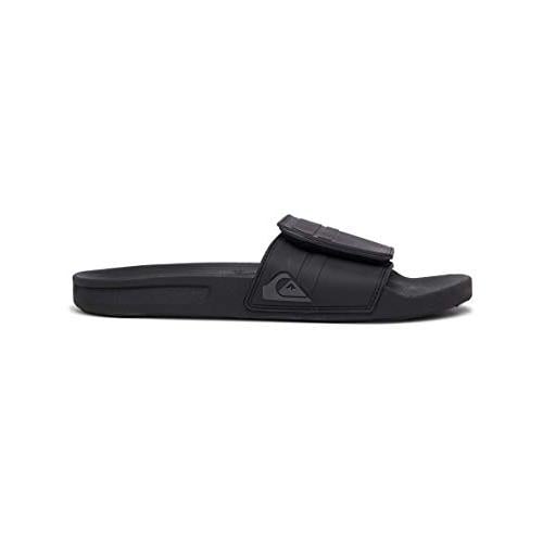 Quiksilver Rivi Slide Sandals Black Grey Adjustable Hook Loop AQYL101038-XKSK Image 3