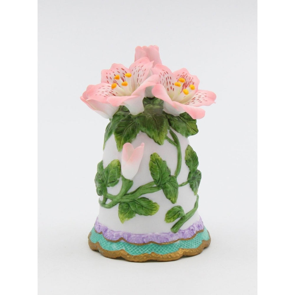 Ceramic Azalea Flowers Bell 4.5in Image 2