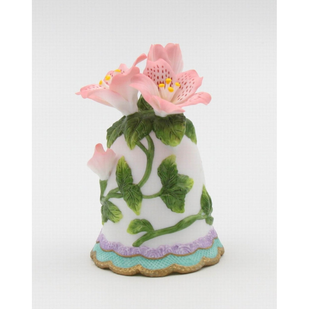 Ceramic Azalea Flowers Bell 4.5in Image 4